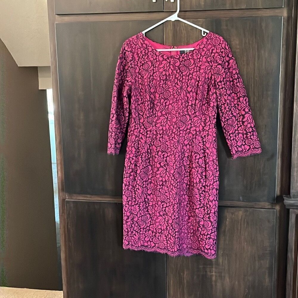 Alex Marie Burgundy Lace Sheath Dress Size 12